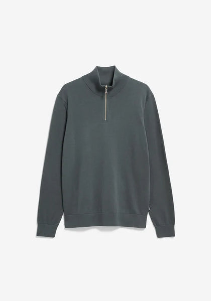 Armed Angels  Faabes Quarter Zip - Space Steel (Grey)