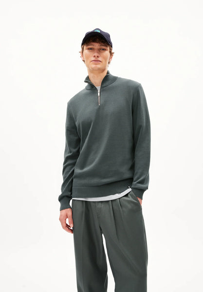 Armed Angels  Faabes Quarter Zip - Space Steel (Grey)