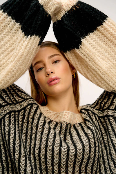 Noella - Liana Knit - Cream/Black