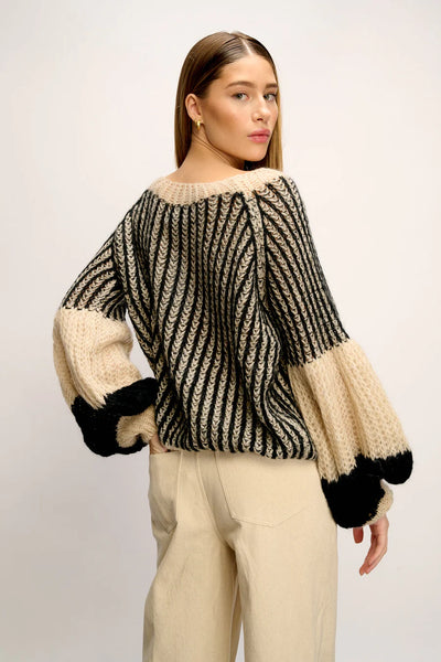 Noella - Liana Knit - Cream/Black