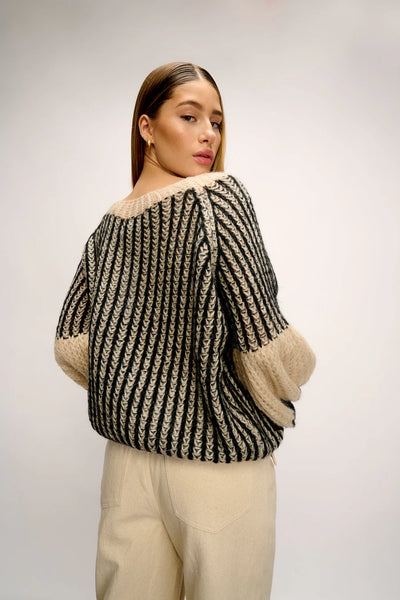 Noella - Liana Knit - Cream/Black