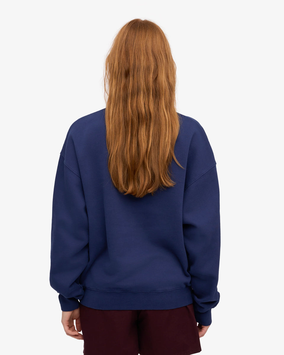Colorful Standard Oversized Sweatshirt Marine Blue Badger Clothing