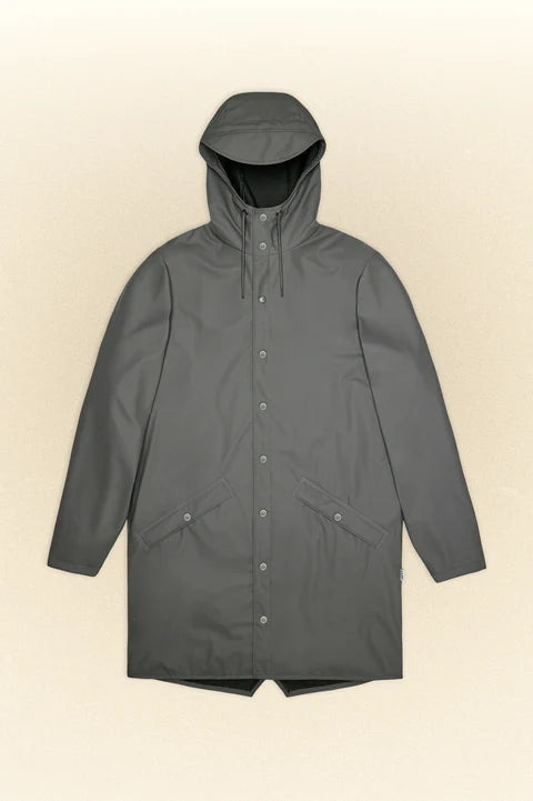 Rains long jacket charcoal online