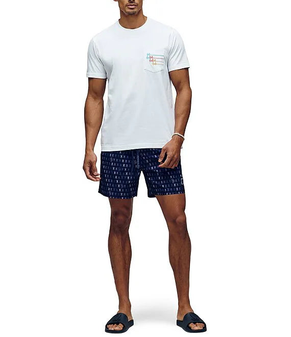 Psycho Bunny Andy Embroidered Pocket Tee - White