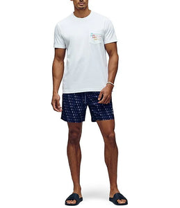 Psycho Bunny Andy Embroidered Pocket Tee - White
