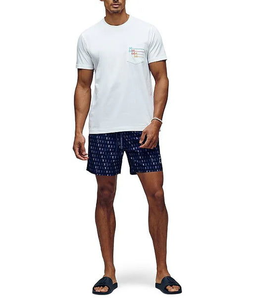 Psycho Bunny Andy Embroidered Pocket Tee - White