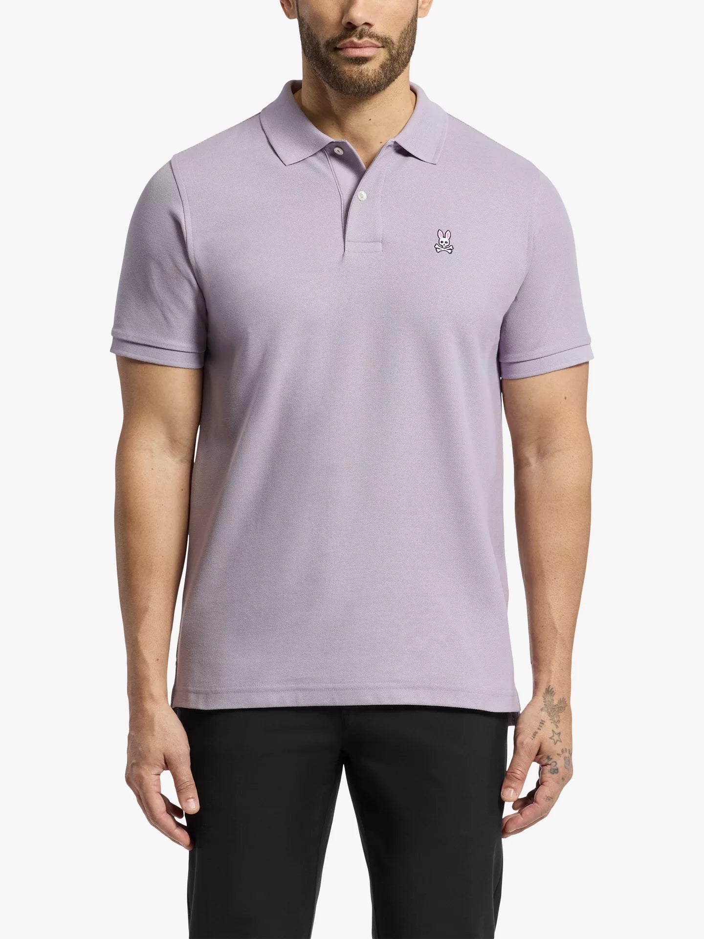 Psycho Bunny Classic Pique Polo - Lavender Grey