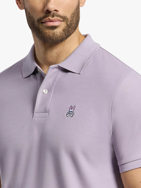 Psycho Bunny Classic Pique Polo - Lavender Grey