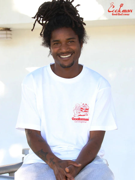 Cookman Cheers Burger Tee - White
