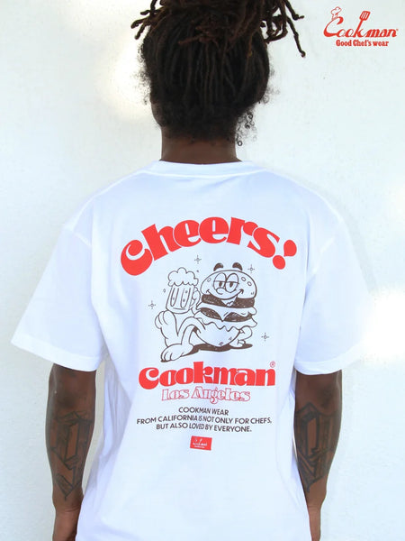 Cookman Cheers Burger Tee - White