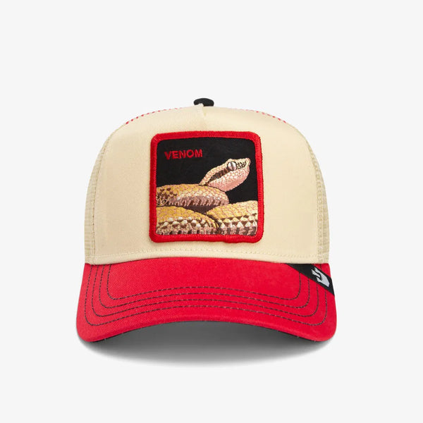 Goorin Bros. The Venom Snake Trucker Cap - Beige/Red