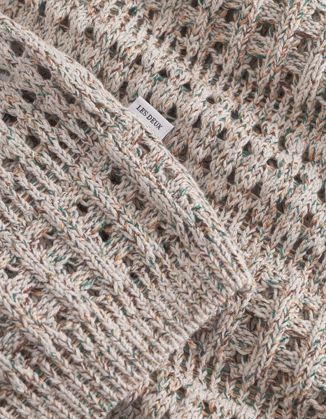 Les Deux Elvin Structure Knitted S/S Shirt - Light Sand