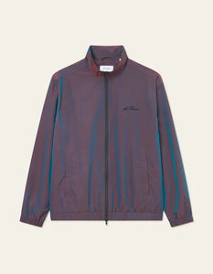 Les Deux Smith Shiny Tech Track Jacket - Oil Green