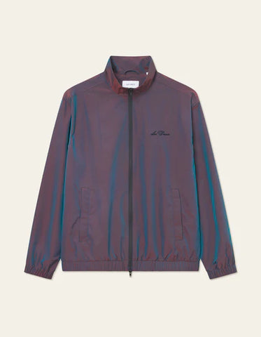 Les Deux Smith Shiny Tech Track Jacket - Oil Green