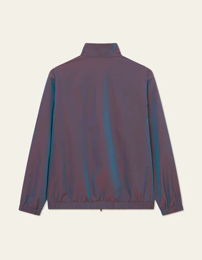 Les Deux Smith Shiny Tech Track Jacket - Oil Green