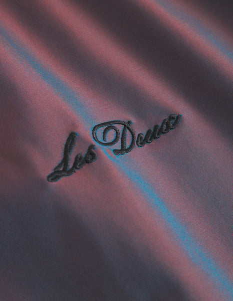 Les Deux Smith Shiny Tech Track Jacket - Oil Green