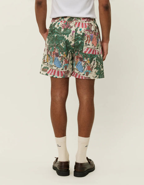 Les Deux Stan Dancing AOP Swim Shorts - Oil Green