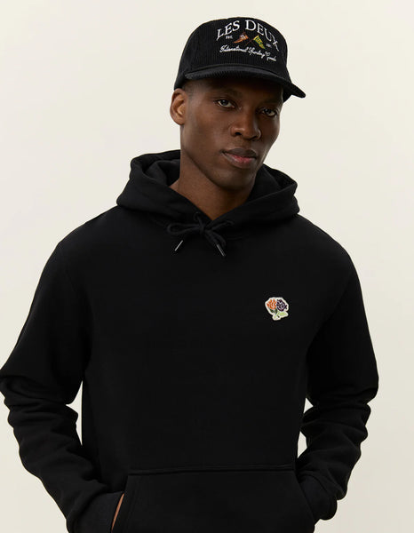 Les Deux Felipe Patch Hoodie - Black