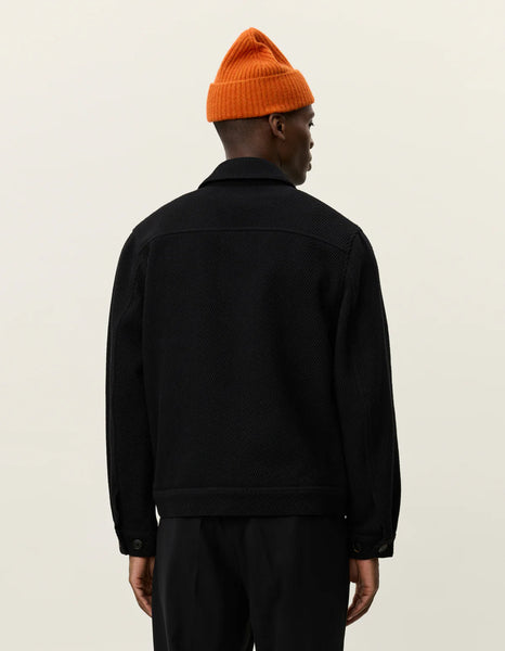 Les Deux Nash Twill Wool Blend Jacket - Black