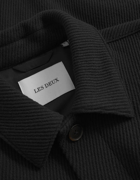Les Deux Nash Twill Wool Blend Jacket - Black
