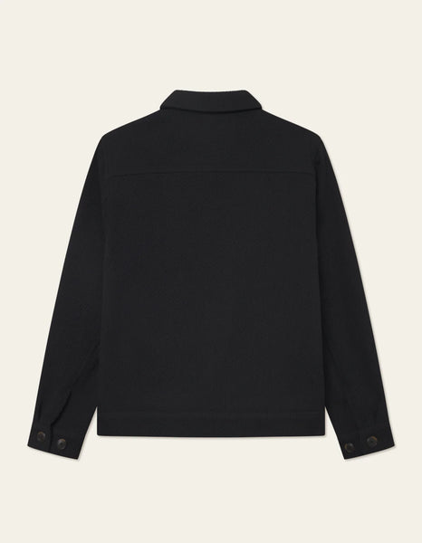 Les Deux Nash Twill Wool Blend Jacket - Black