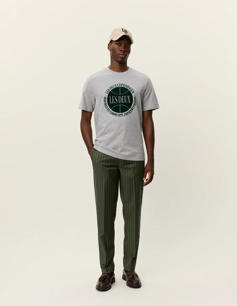 Les Deux Ben Basketball Tee - Light Grey