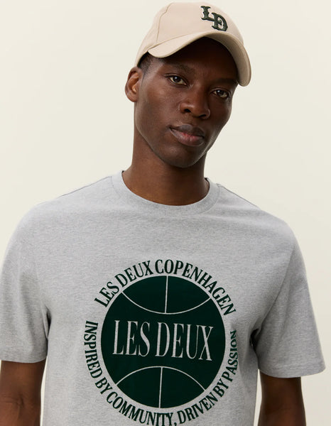 Les Deux Ben Basketball Tee - Light Grey