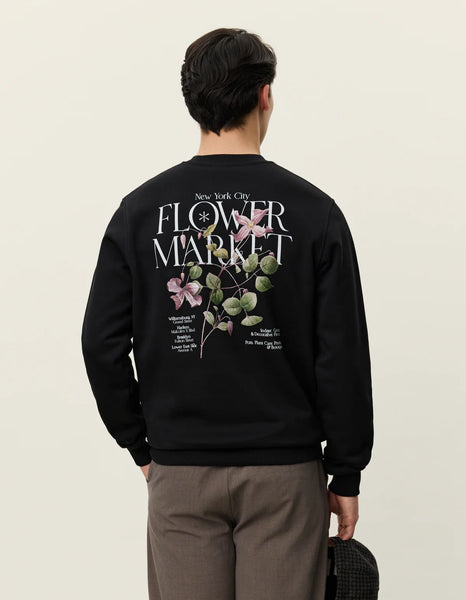 Les Deux Brady Flowermarket Sweat - Black