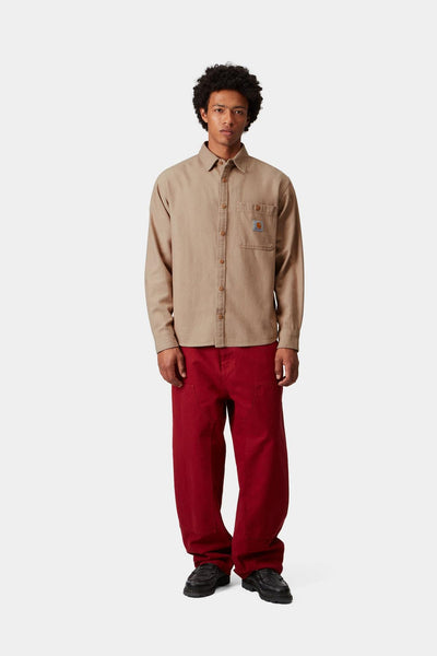 Carhartt WIP L/S Edgar Shirt - Peanut/Wax