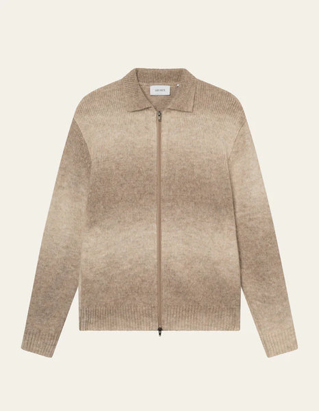 Les Deux Gannon Gradient Zip Cardigan - Prarie Sand