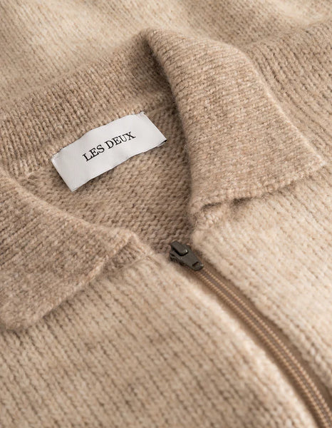 Les Deux Gannon Gradient Zip Cardigan - Prarie Sand