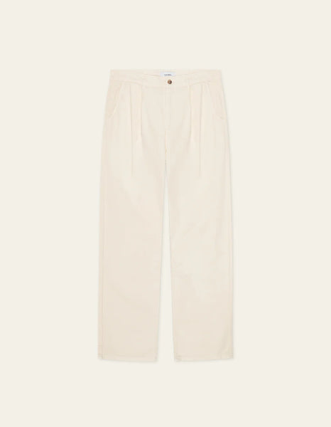 Les Deux Romeo Pleated Chino - Eggnog White