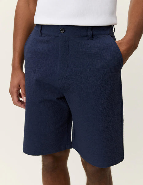 Les Deux Randall Seersucker Suit Shorts - Dark Navy