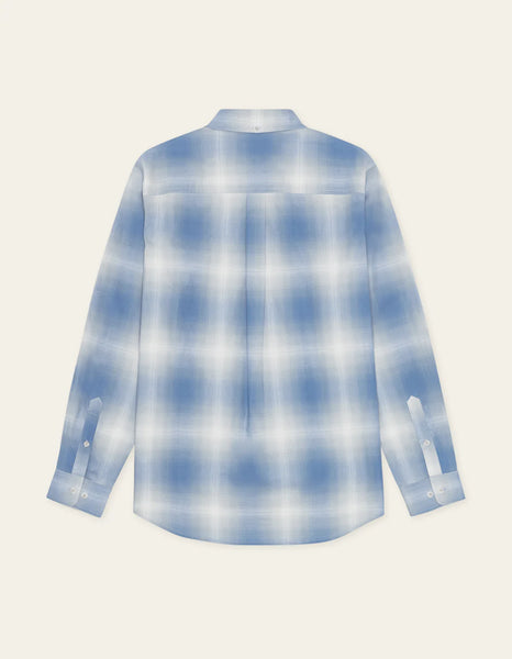 Les Deux Kent Shadowcheck L/S Shirt - Palace Blue