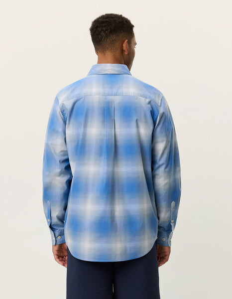 Les Deux Kent Shadowcheck L/S Shirt - Palace Blue