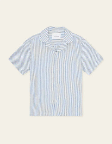 Les Deux Lukas Stripe Linen S/S Shirt - Allure