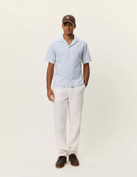 Les Deux Lukas Stripe Linen S/S Shirt - Allure