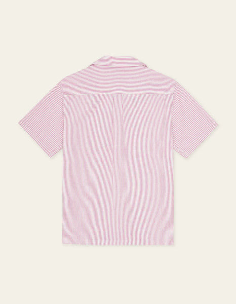 Les Deux Lukas Stripe S/S Shirt - Crocus Pink
