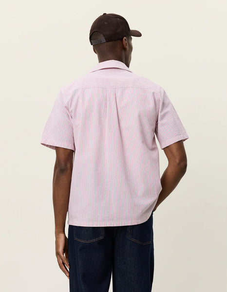 Les Deux Lukas Stripe S/S Shirt - Crocus Pink