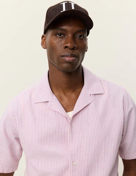 Les Deux Lukas Stripe S/S Shirt - Crocus Pink