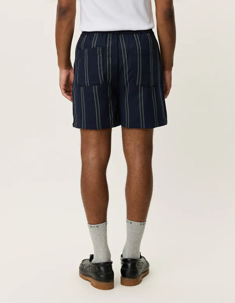 Les Deux Lawson Stripe Shorts - Dark Navy