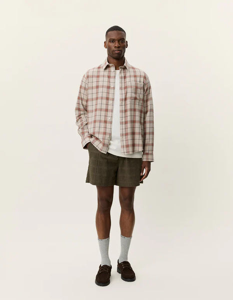 Les Deux Lennon Check Overshirt - Light Sand