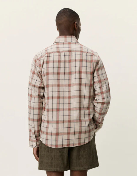 Les Deux Lennon Check Overshirt - Light Sand