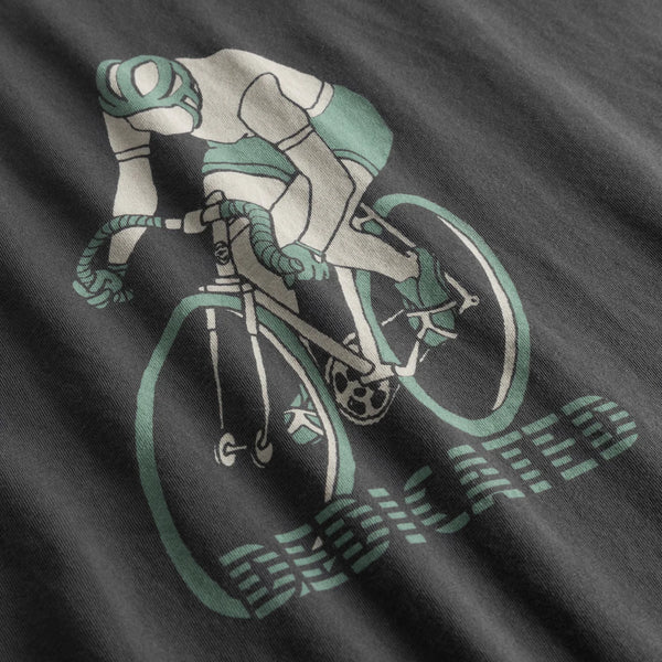 Dediated Stockholm Retro Bike Tee - Charcoal