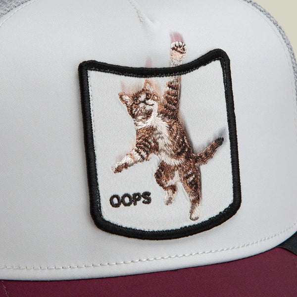 Goorin Bros. Oops Migration Trucker Cap - Light Grey/Burgundy/White