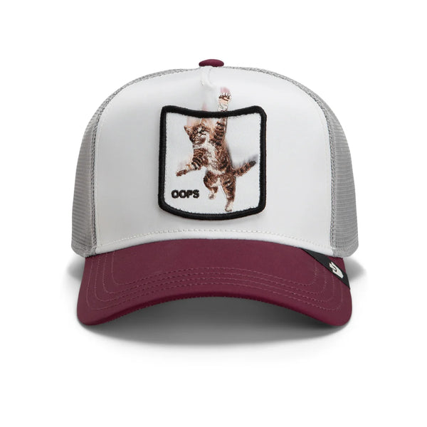 Goorin Bros. Oops Migration Trucker Cap - Light Grey/Burgundy/White
