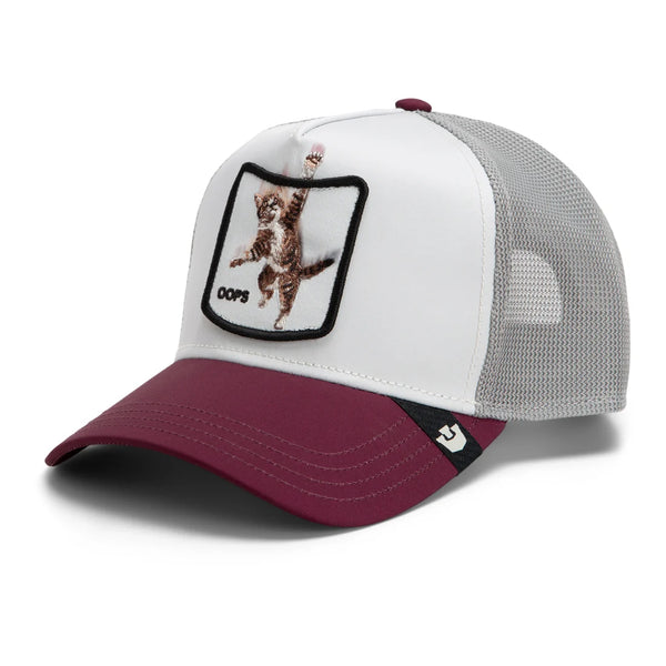 Goorin Bros. Oops Migration Trucker Cap - Light Grey/Burgundy/White