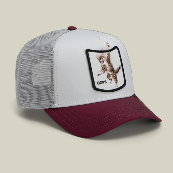 Goorin Bros. Oops Migration Trucker Cap - Light Grey/Burgundy/White