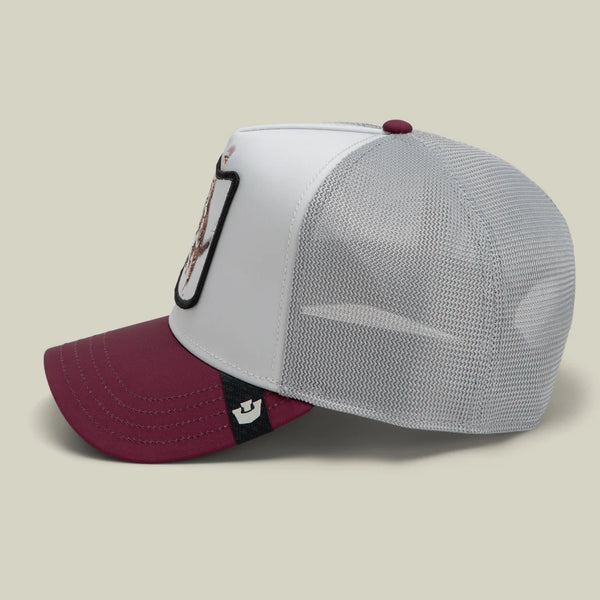 Goorin Bros. Oops Migration Trucker Cap - Light Grey/Burgundy/White