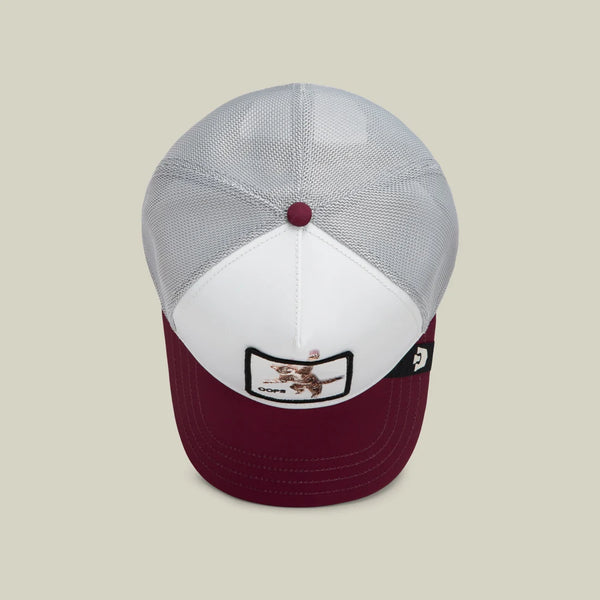 Goorin Bros. Oops Migration Trucker Cap - Light Grey/Burgundy/White